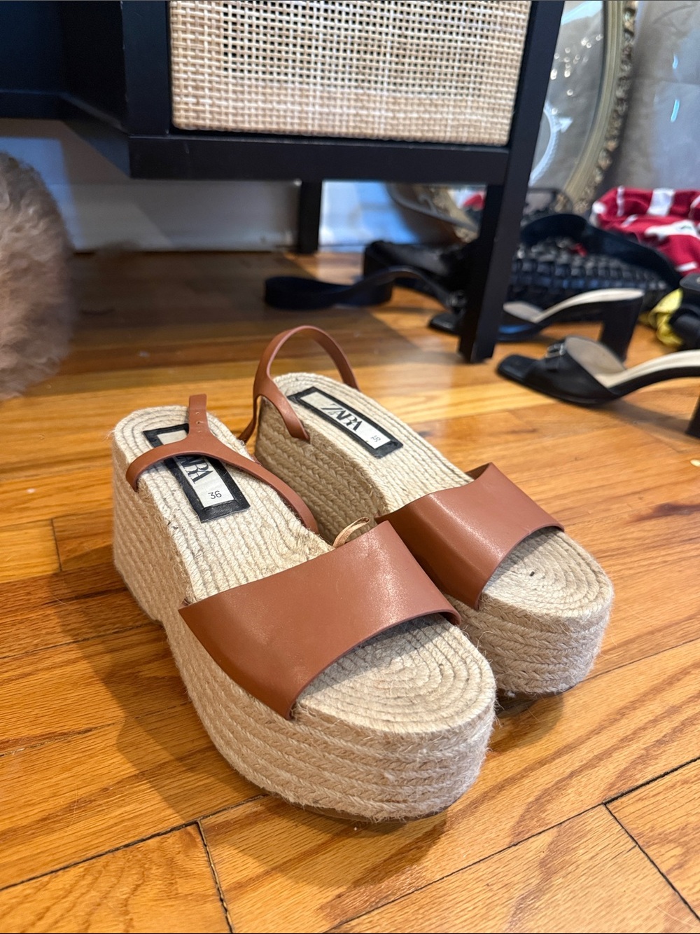 Zara platform espadrilles size 6/36